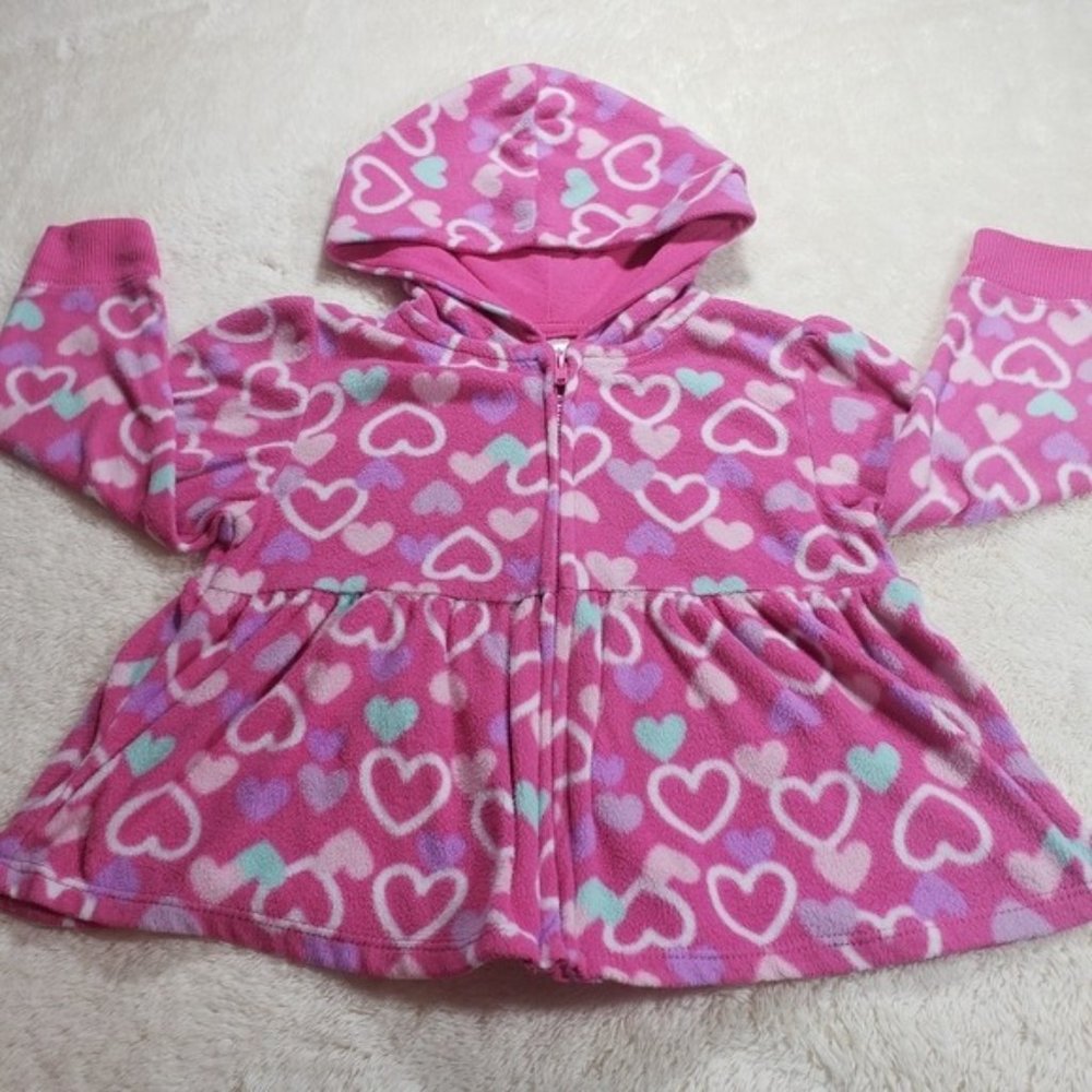 Garanimals | Pink Heart Zip Up Hooded Fleece